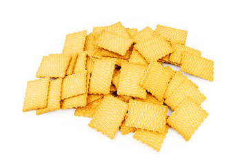 Tasty cookies isolated on the white background