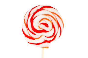 Colourful lollipop isolated on the white background