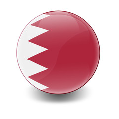 Esfera brillante con bandera Bahrein