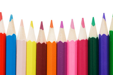 Fototapeta premium Colour pencils isolated on white background