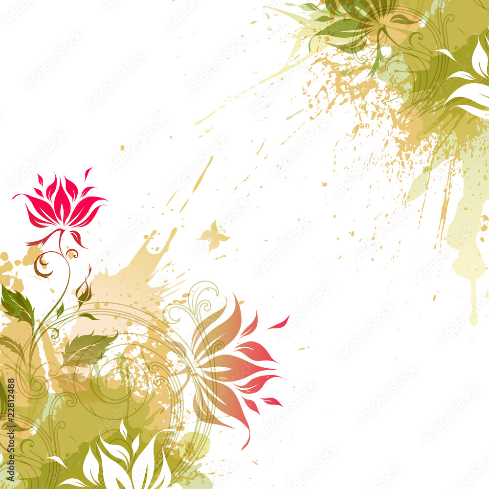 Canvas Prints floral background