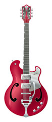 Plakat Electric guitar on white background