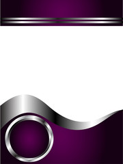 A deep purple and Silver Business card
