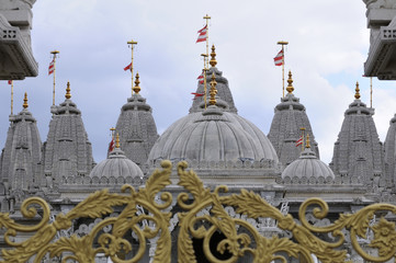 flags and gates of indian temple