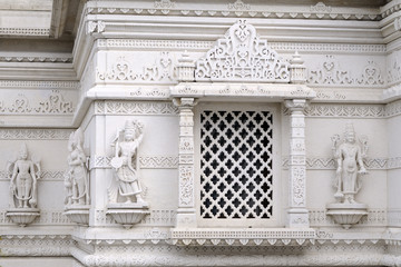 details of sculpture in marble of hindu temple