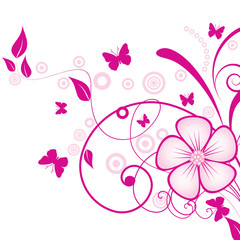 Abstract flowers background with place for your text