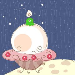 Fototapeta premium space cupcake