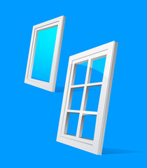 perspective plastic window illustration