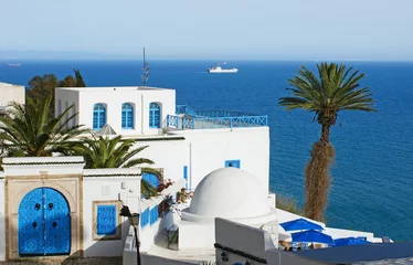 Photo sur Plexiglas Tunisie maisons méditerranéenne