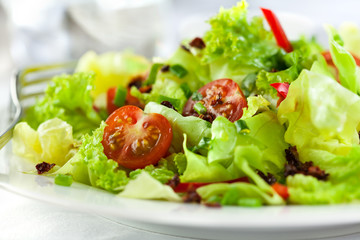 Salad with fresh and dry tomatoes