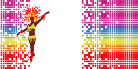 Danseuse de samba -arc-en-ciel