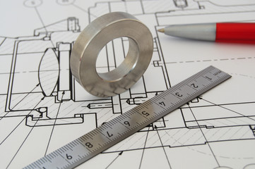 technical drawing scale, technische Zeichnung