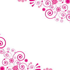 Vector. Pink flower. Floral background.