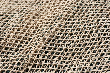 White spread fishing net background