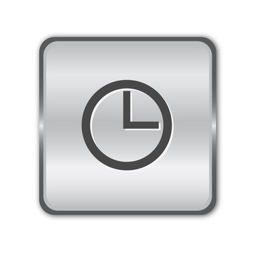 Chrome Clock Button Vector