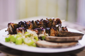 Schaschlik Mahlzeit