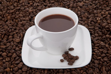 Coffee cup and grain