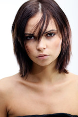 Fototapeta premium Closeup portrait of an attractive woman