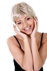 Closeup portrait of an attractive woman