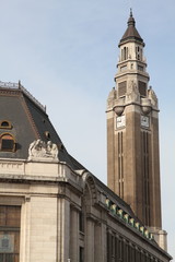 Fototapeta na wymiar Hôtel de Ville in Charles II square. Charleroi city Belgium.