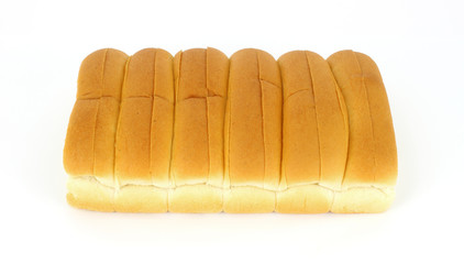 Front view of fresh hot dog buns