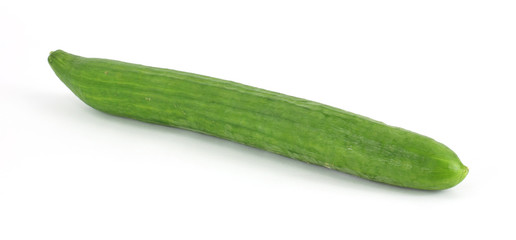 A single long European cucumber