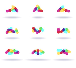 Set of colorful logos