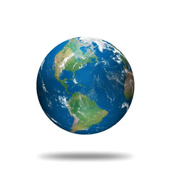 globe illustration made using real geographical data - view of n