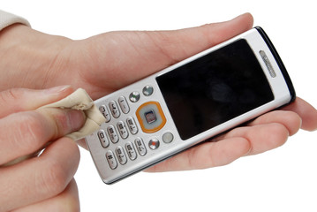 cleaning mobilphone