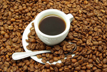 white cup with coffee