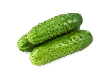 cucumbers isolated on white background