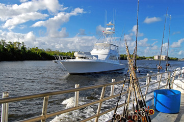 Fishing boat yacht