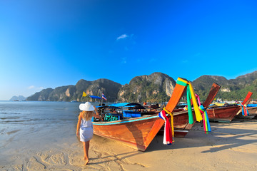 Boats at Phi phi island
