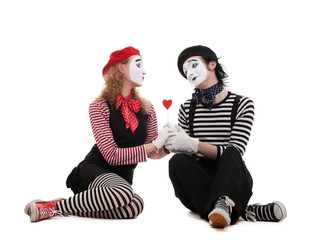 smiley mimes in love