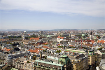 Fototapeta na wymiar outlook over Vienna from st. Stephen cathedral