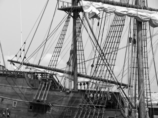 Obraz premium 17th Century Galleon Detail