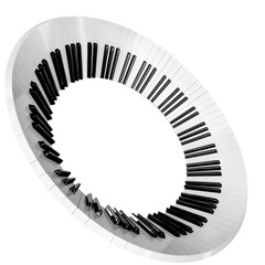 Naklejka premium a piano keys wheel isolated on white