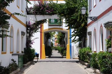 Gordijnen Street in Puerto de Mogan, Grand Canary Island Spain © philipus