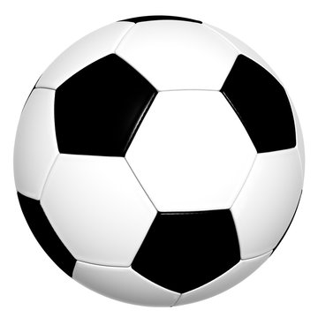 klassischer Fußball - schwarz-weiß