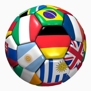 Fußball Weltmeisterschaft - internationale Fahnen