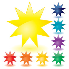 Obraz premium Set of unusual multicolored buttons, part 5, vector illustration