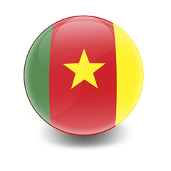 Esfera brillante con bandera Camerun