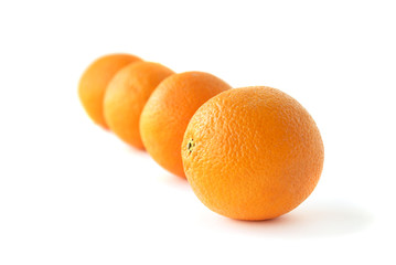 row of oranges