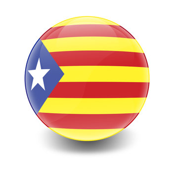 Esfera brillante con bandera Cataluña independiente