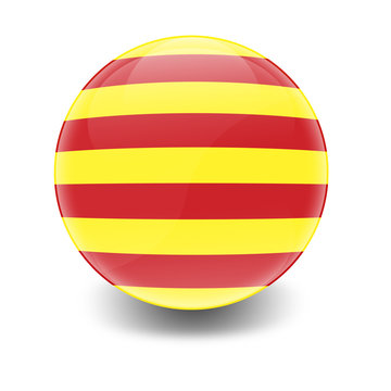 Esfera brillante con bandera Cataluña