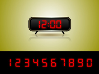 Alarm Clock with Digits Vector