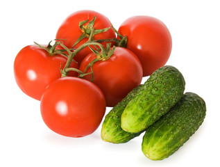 Tomato and cucumber