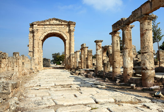 Roman Triumphal Arch and Road, Tyre- Lebanon