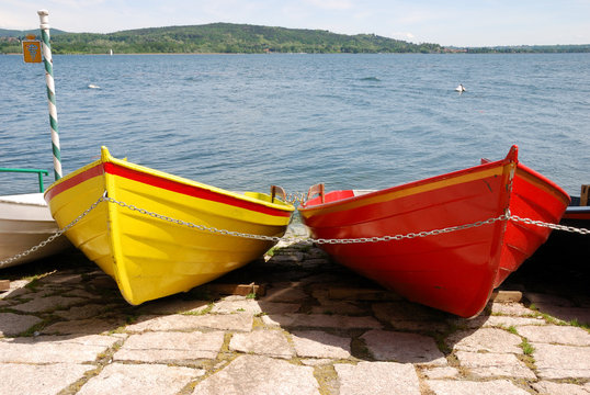 Coloured boats