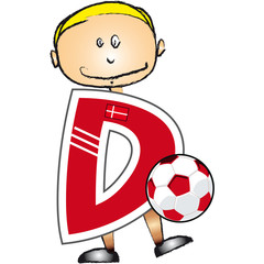 Alphabet Football lettre D